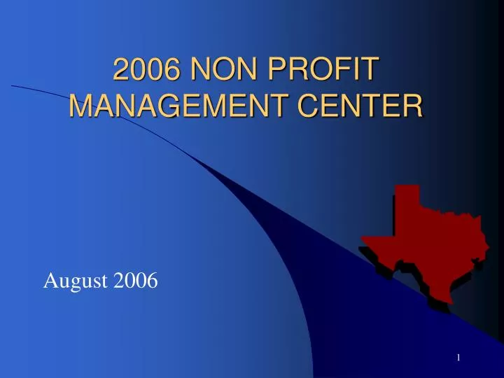 2006 non profit management center