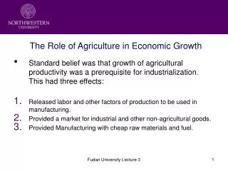 The Role of Agriculture in Economic Growth