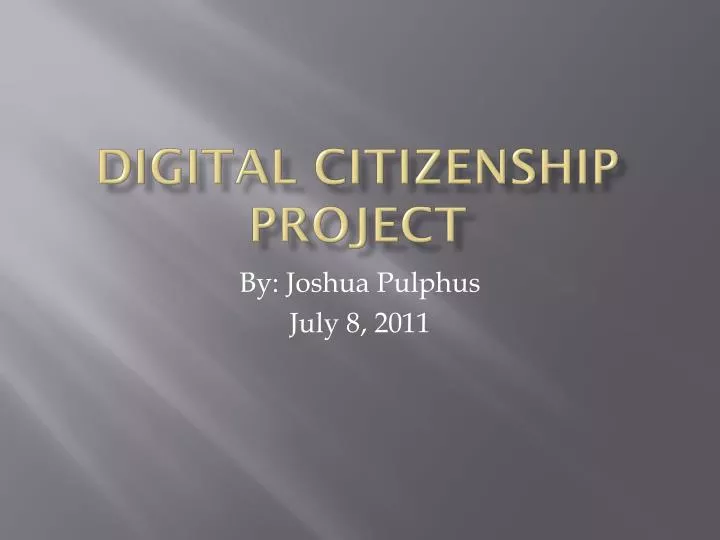 digital citizenship project