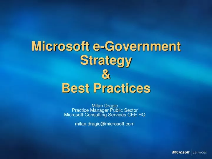 microsoft e government strategy best practices