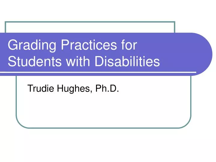 grading practices for students with disabilities