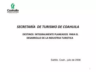 secretar a de turismo de coahuila