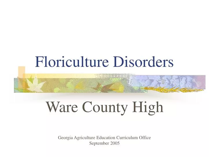 floriculture disorders