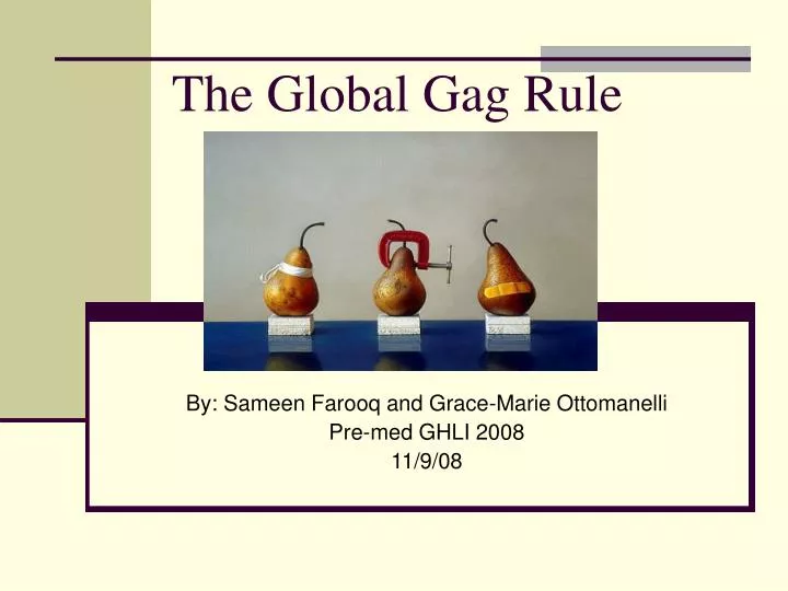 the global gag rule