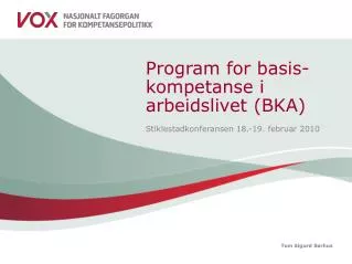 program for basis kompetanse i arbeidslivet bka