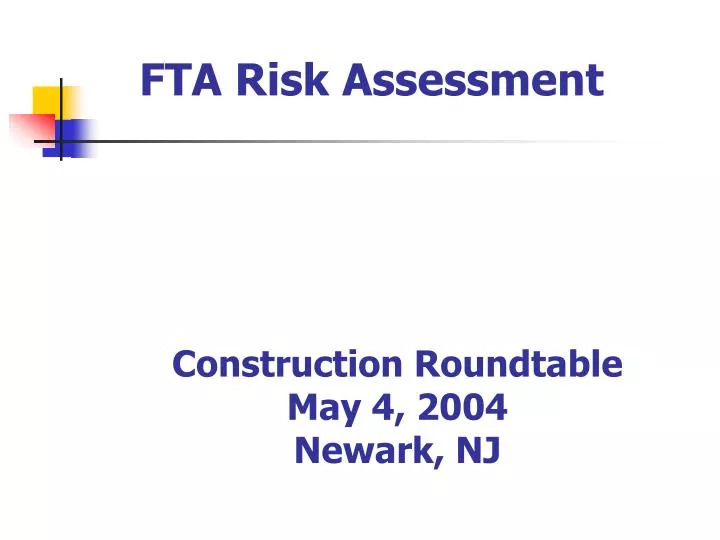 construction roundtable may 4 2004 newark nj