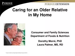 Caring for an Older Relative in My Home