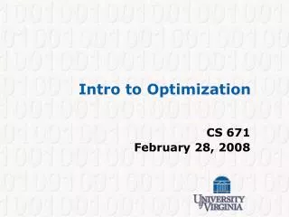 Intro to Optimization