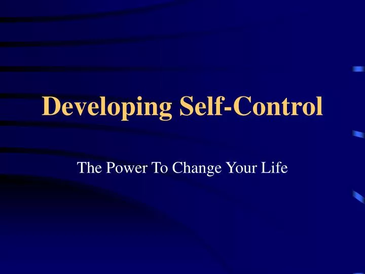 developing self control