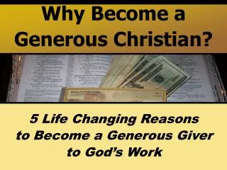Why Become a Generous Christian?