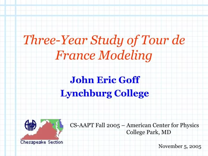 three year study of tour de france modeling