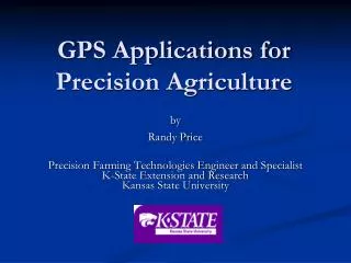 GPS Applications for Precision Agriculture