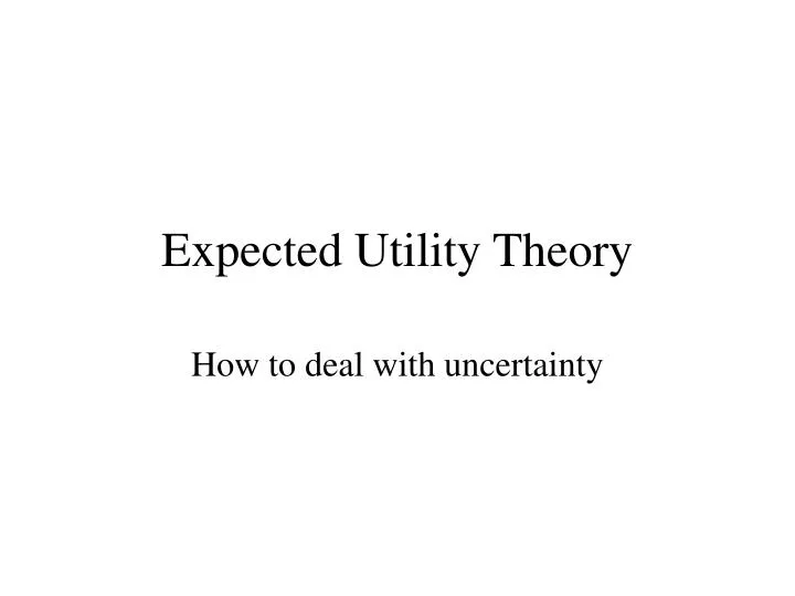 expected utility theory