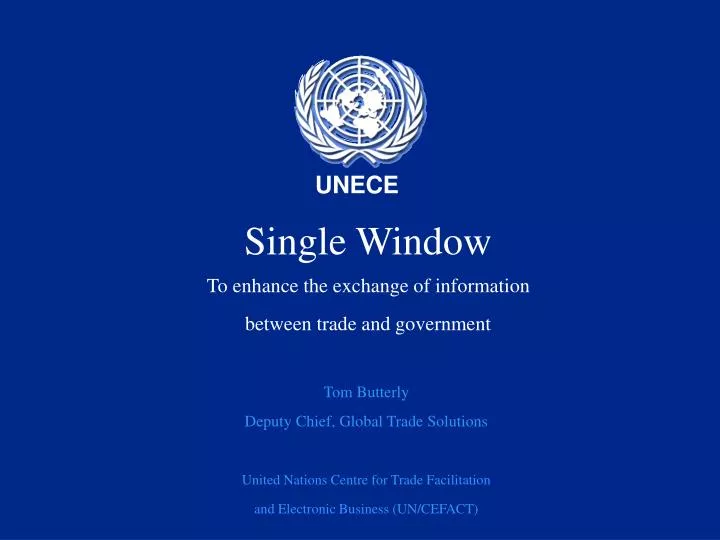 single window to enhance the exchange of information between trade and government