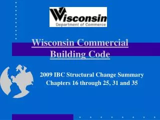 Wisconsin Commercial Building Code