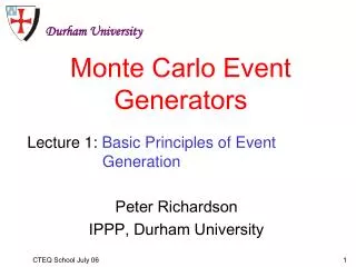 Monte Carlo Event Generators