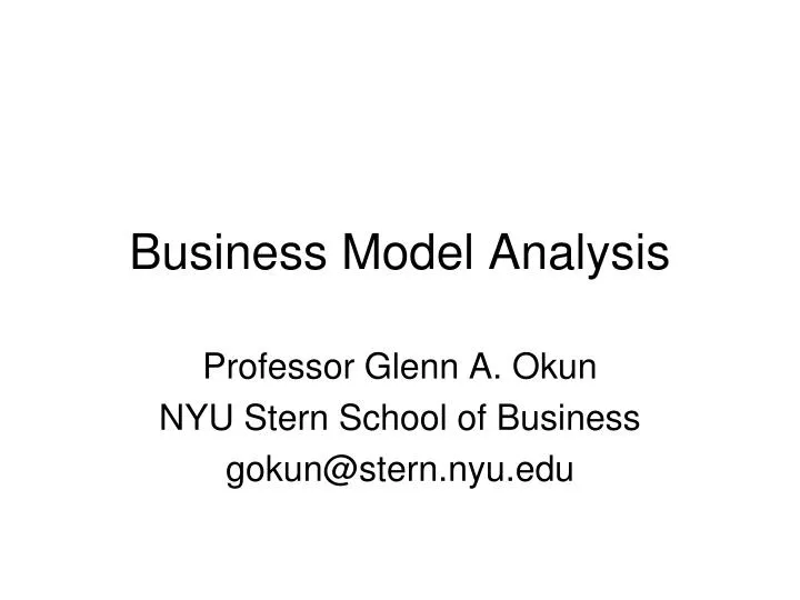 business model analysis