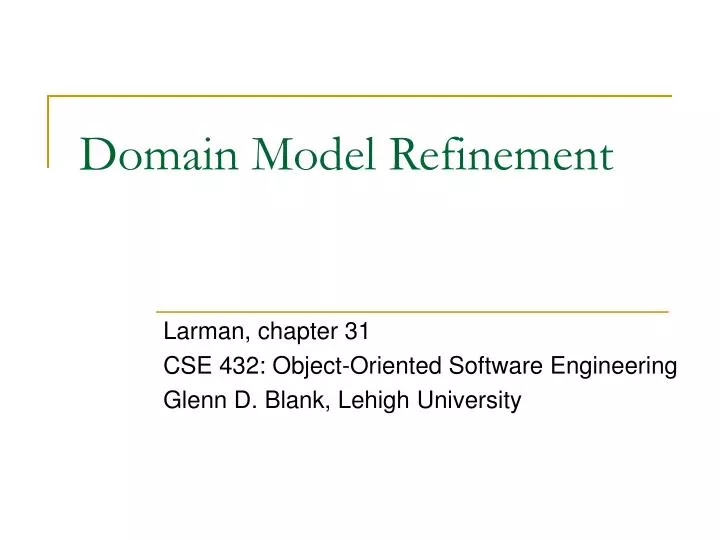 domain model refinement