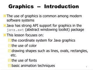 Graphics -- Introduction
