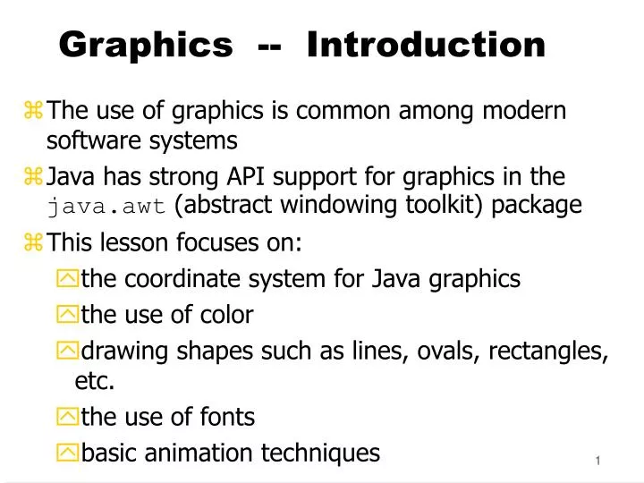 graphics introduction