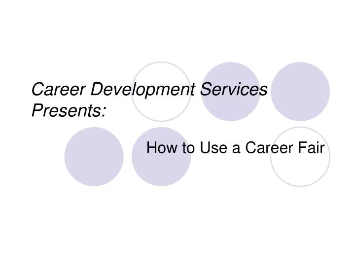 career development services presents