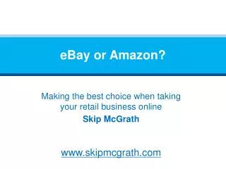 eBay or Amazon?