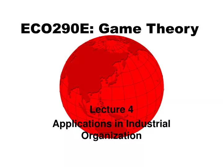 eco290e game theory