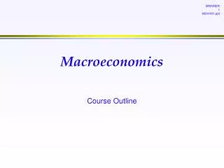 Macroeconomics