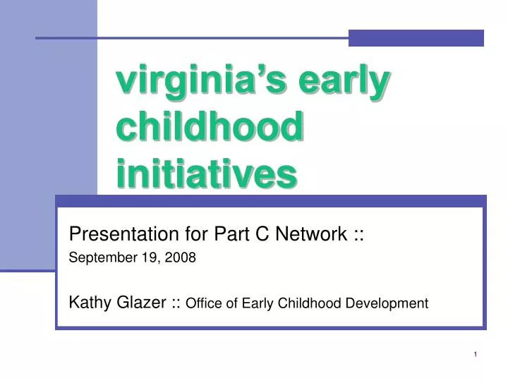 virginia s early childhood initiatives