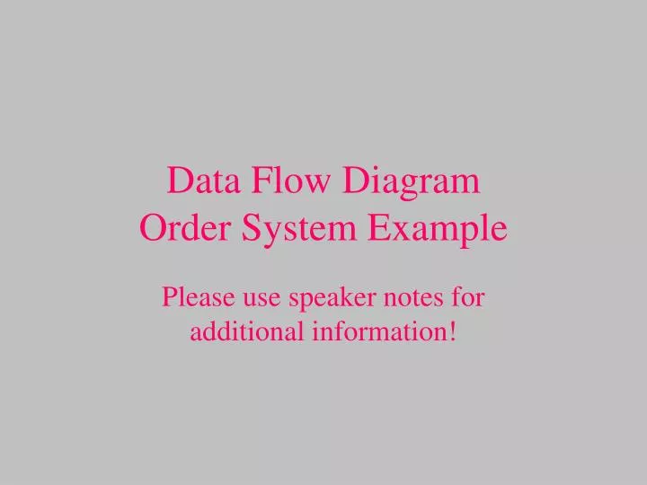 data flow diagram order system example