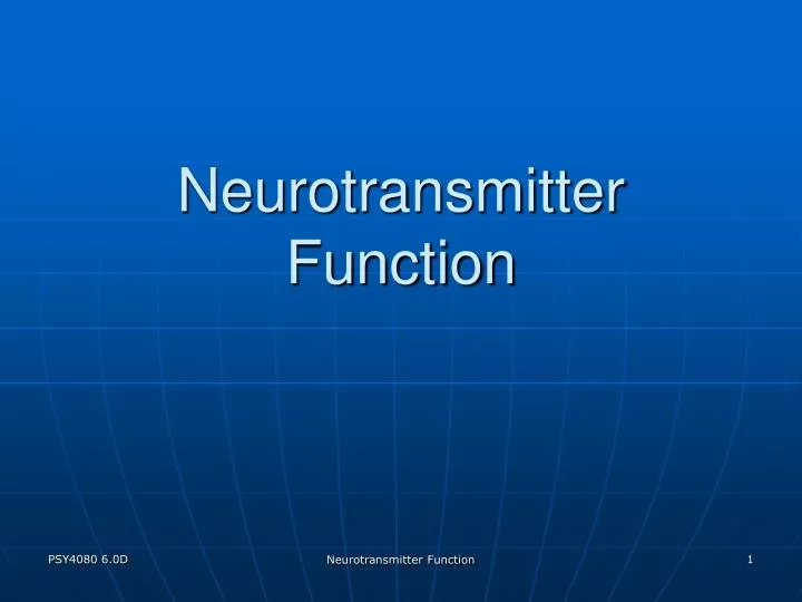 neurotransmitter function