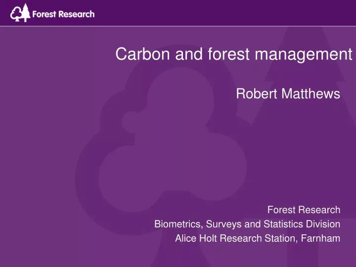 carbon and forest management