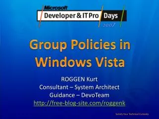 Group Policies in Windows Vista