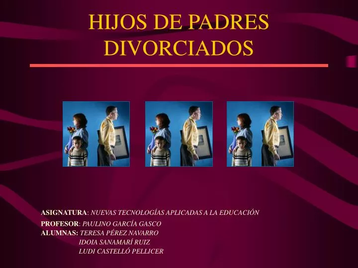 hijos de padres divorciados