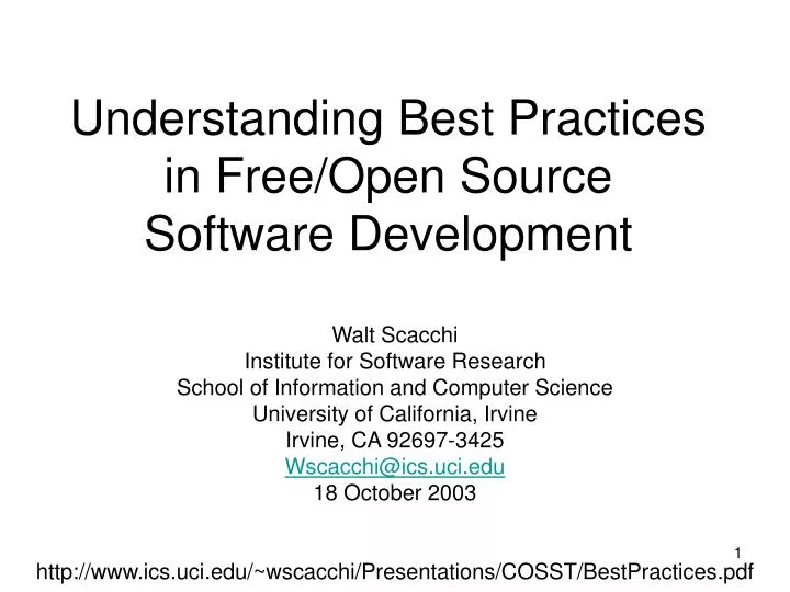 understanding best practices in free open source software development