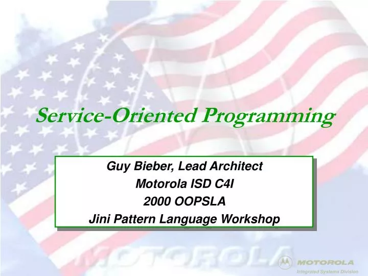 service oriented programming