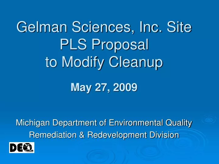 michigan department of environmental quality remediation redevelopment division
