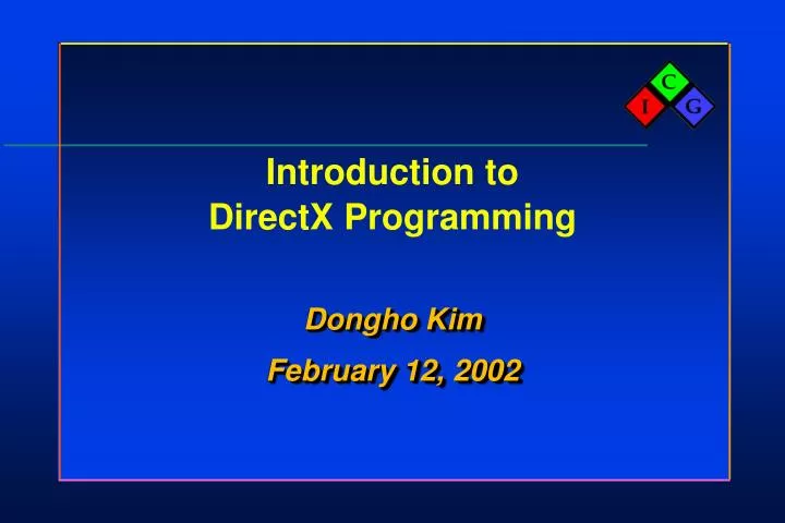 introduction to directx programming