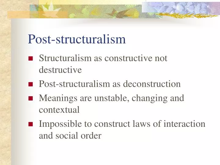 post structuralism