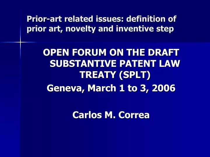 prior art related issues definition of prior art novelty and inventive step