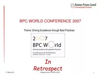 BPC WORLD CONFERENCE 2007