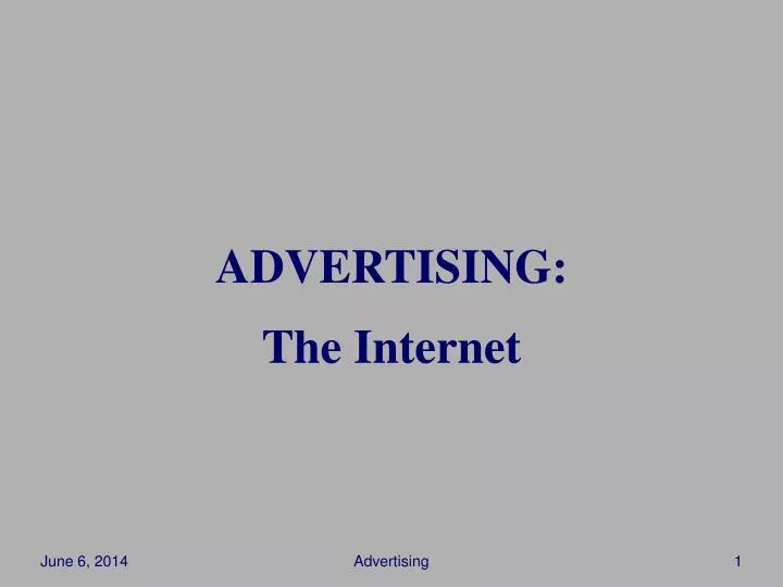 advertising the internet