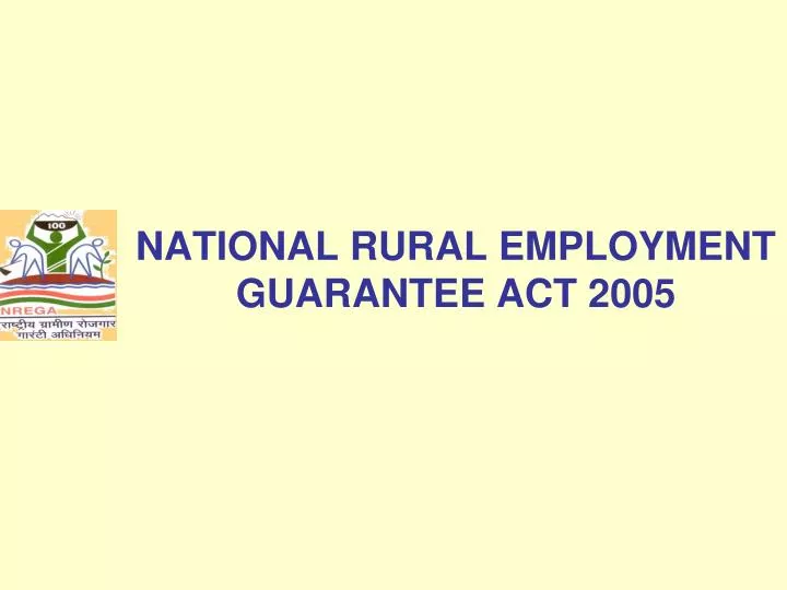 national rural employment guarantee act 2005