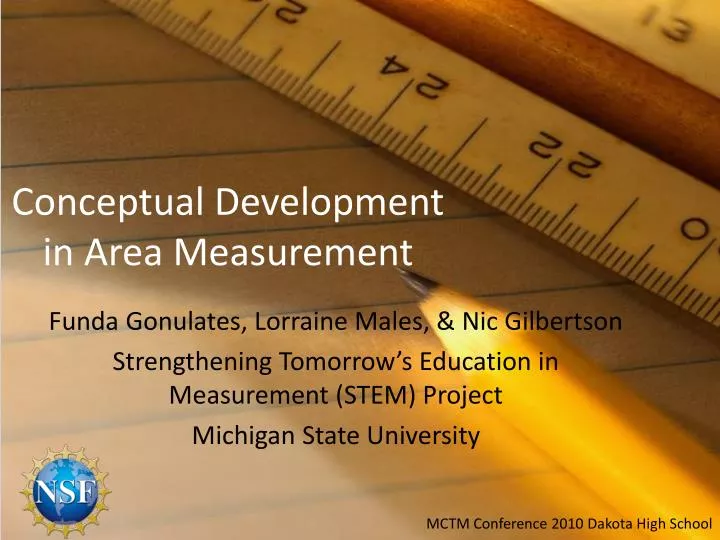 conceptual development in area measurement