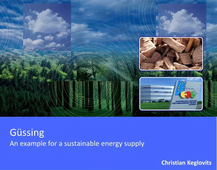 g ssing an example for a sustainable energy supply