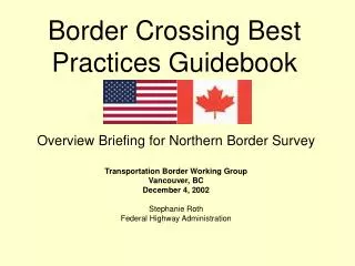 Border Crossing Best Practices Guidebook