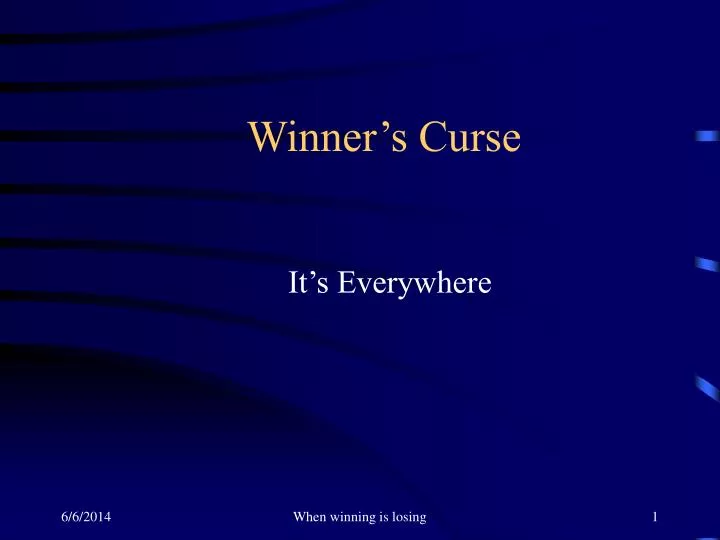 winner s curse