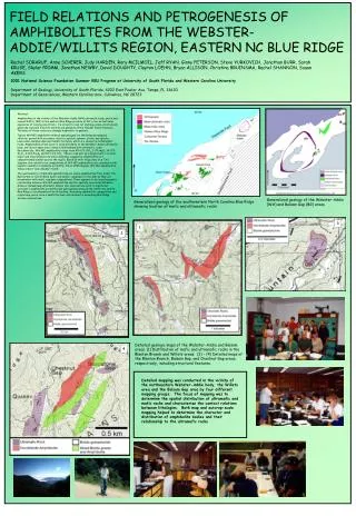 FIELD RELATIONS AND PETROGENESIS OF AMPHIBOLITES FROM THE WEBSTER-ADDIE/WILLITS REGION, EASTERN NC BLUE RIDGE