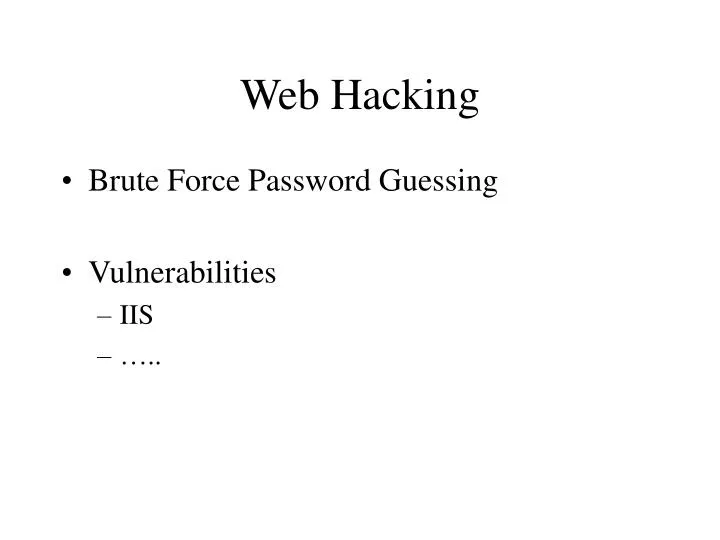web hacking