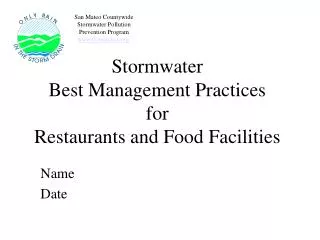 Stormwater Best Management Practices for Restaurants and Food Facilities